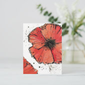 Blume im Hintergrund Postkarte (Stehend Vorderseite)