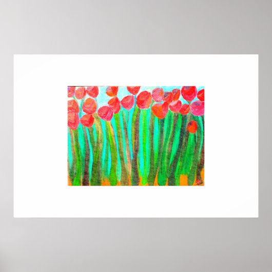 Blume im hohen Gras Poster (Vorne)