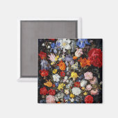 Blume im Holzschiff, Jan Brueghel der Ältere Magnet (Vorderseite/Rückseite)