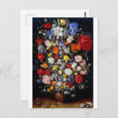 Blume im Holzschiff, Jan Brueghel der Ältere Postkarte (Vorne/Hinten)