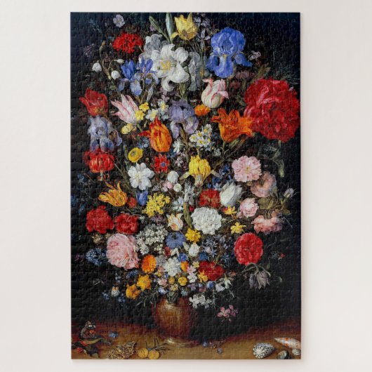 Blume im Holzschiff, Jan Brueghel der Ältere Puzzle (Vertikal)