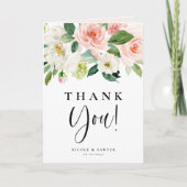 Blume im Hübschen Garten Hochzeit Dankeskarte (Vorderseite)