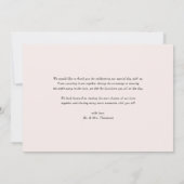 Blume im Hübschen Garten Hochzeit Dankeskarte (Rückseite)