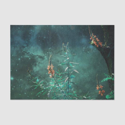 Blume im Jademondlicht Seidenpapier (Vorderseite)