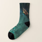 Blume im Jademondlicht Socken (Links - Außen)