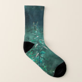 Blume im Jademondlicht Socken (Rechts - Außen)