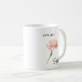 Blume im Januar Personalisiert Kaffeetasse (VorderseiteRechts)