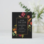 Blume im Jugendstil, die den QR-Code speichern Postkarte (Stehend Vorderseite)