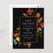 Blume im Jugendstil, die den QR-Code speichern Postkarte (Vorne/Hinten)