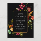 Blume im Jugendstil, die den QR-Code speichern Postkarte (Vorderseite)