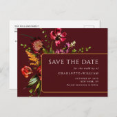 Blume im Jugendstil, die den QR-Code speichern Postkarte (Vorne/Hinten)