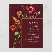 Blume im Jugendstil, die den QR-Code speichern Postkarte (Vorderseite)