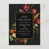 Blume im Jugendstil, die den QR-Code speichern Postkarte (Vorderseite)