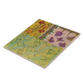 Blume im Jugendstil, Mucha Fliese (Seite)