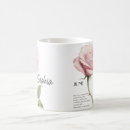 Blume im Juni, Personalisiert, Kaffeetasse (Mittel)