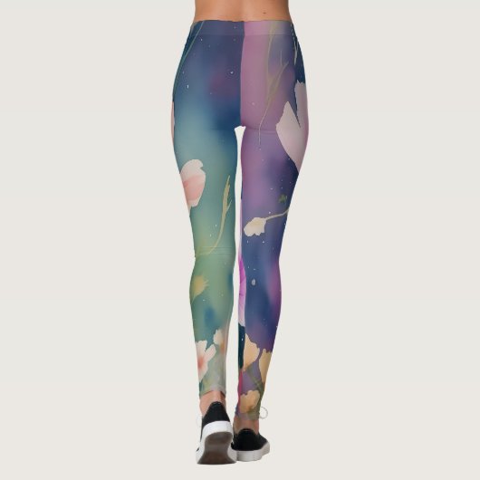 Blume im Kosmos Leggings (Rückseite)