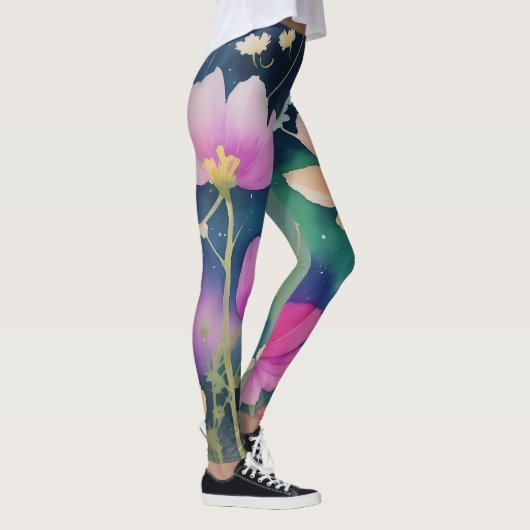 Blume im Kosmos Leggings (Rechts)