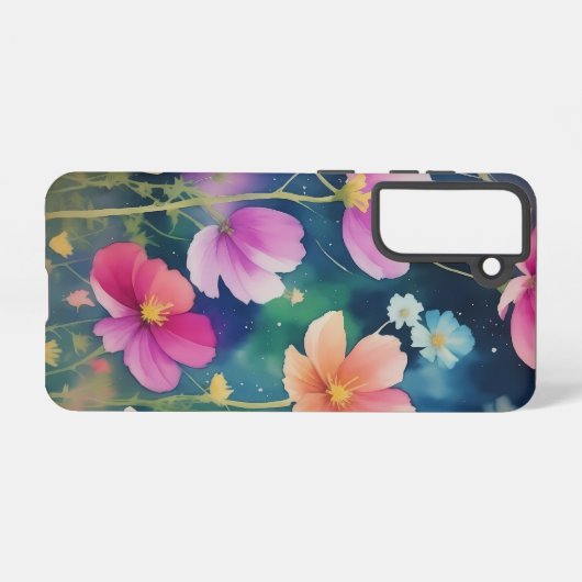 Blume im Kosmos Samsung Galaxy Hülle (Rückseite (Horizontal))