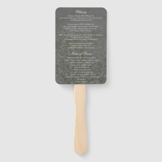 Blume im Liebesvergessungsprogramm Fächer (Rückseite)