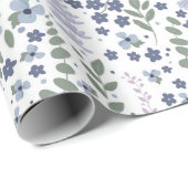 Blume im lila Garten Geschenkpapier (Rolleneckpunkt)