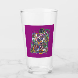 Blume im lila Hintergrund Glas