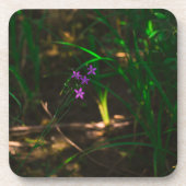 Blume im Lila Wasserwald Fern Getränkeuntersetzer (Vorderseite)