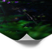 Blume im Lila Wasserwald Fern Poster (Ecke)