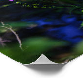 Blume im Lila Wasserwald Fern Poster (Ecke)