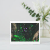 Blume im Lila Wasserwald Fern Postkarte (Stehend Vorderseite)