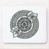 Blume im Mandala Mousepad (Vorne)