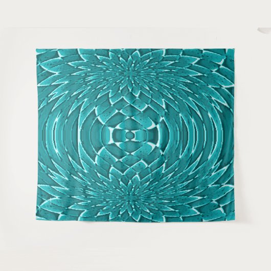 Blume im Meer...... Wandteppich (Vorderseite (Horizontal))