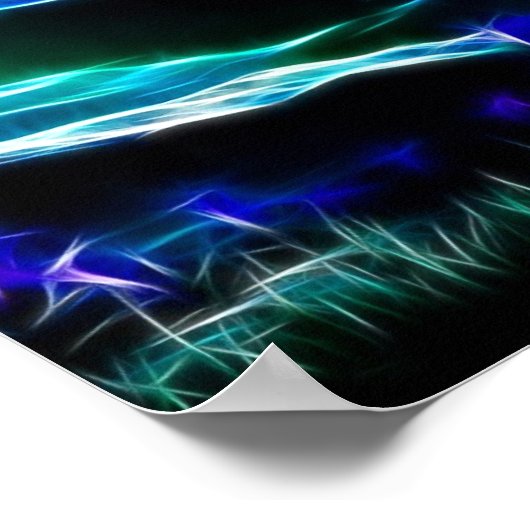 Blume im Mondschein Poster (Ecke)