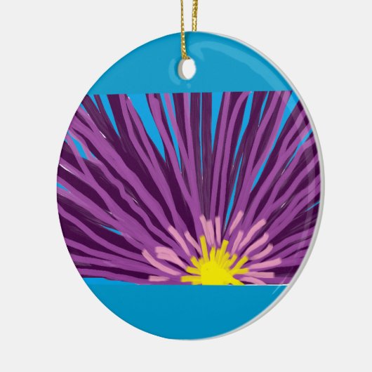 Blume im Öl Keramikornament (Links)