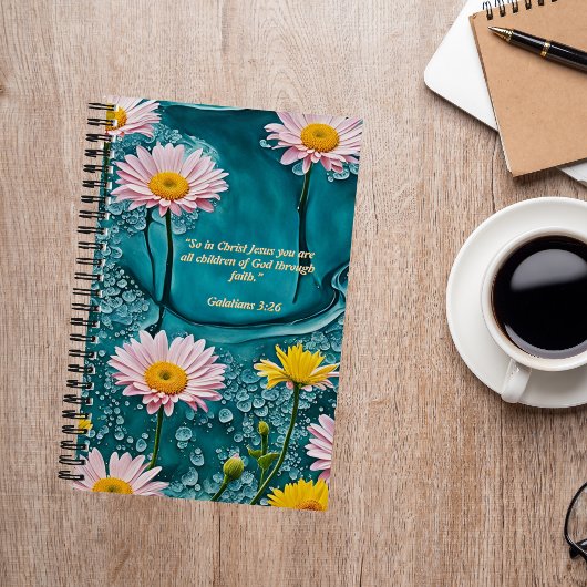 Blume im Regen verbringen Zeit mit Jesus Journal Notizblock