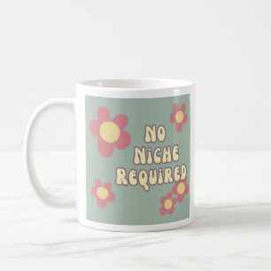 Blume im Retro-Stil ohne Nische Kaffeetasse