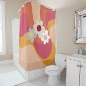 Blume im Retrostil Duschvorhang (Beispiel)