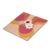 Blume im Retrostil Fliese (Seite)