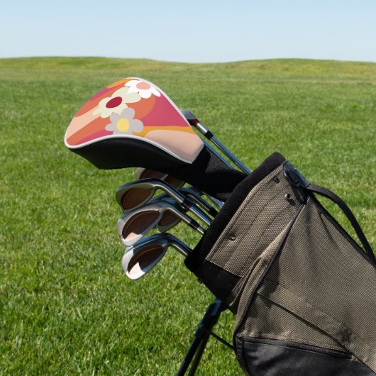 Blume im Retrostil Golf Headcover (In SItu)