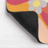 Blume im Retrostil Mousepad (Ecke)