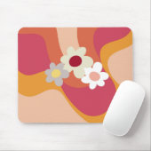Blume im Retrostil Mousepad (Mit Mouse)