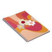 Blume im Retrostil Notizblock (Rechte Seite)