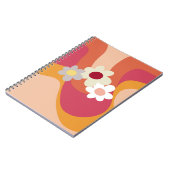 Blume im Retrostil Notizblock (Linke Seite)