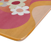Blume im Retrostil Schneidebrett (Ecke)