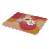 Blume im Retrostil Schneidebrett (Ecke)