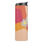 Blume im Retrostil Thermosbecher (Nach links gedreht)