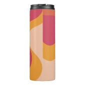 Blume im Retrostil Thermosbecher (Rückseite)