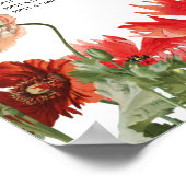 Blume im Roten Blumengarten Hochzeitsskalender Poster (Ecke)