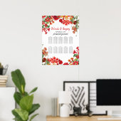 Blume im Roten Blumengarten Hochzeitsskalender Poster (Heimbüro)