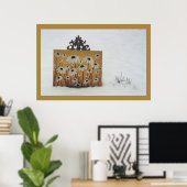 Blume im Schnee Poster (Heimbüro)