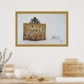 Blume im Schnee Poster (Küche)